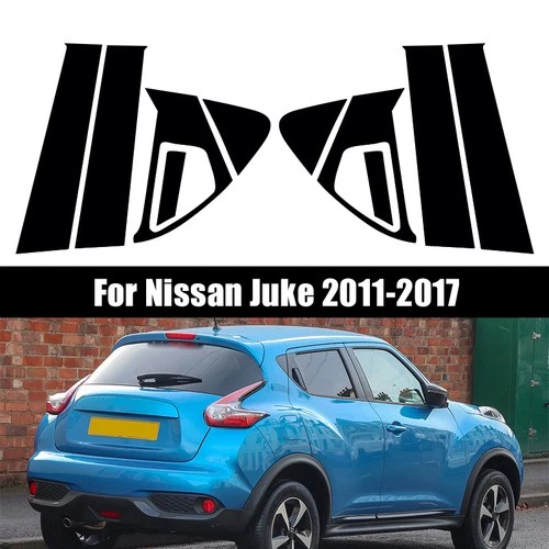 10pcs Glossy Black Pillar Posts Door Trim Mirror Cover Fit Nissan Juke 2011-2017