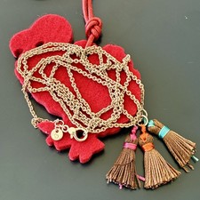 Dodo Pomellato Collana Lunga 80 Cm Argento Laccata Sabbia Fuori Catalogo Origina