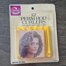 Goody 12 Perm Rod Curlers Yellow Plastic Perm Rods 430/2 for All Hair Types