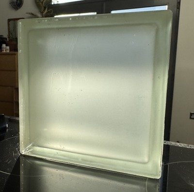Milchglas Arktischer Glasziegel/Block 190 x 190 x 80 mm Architektur Sichtschutz
