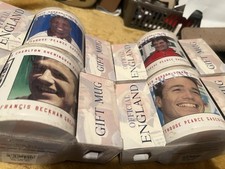 Office England Mugs x4 1998 Team Double sided with different players