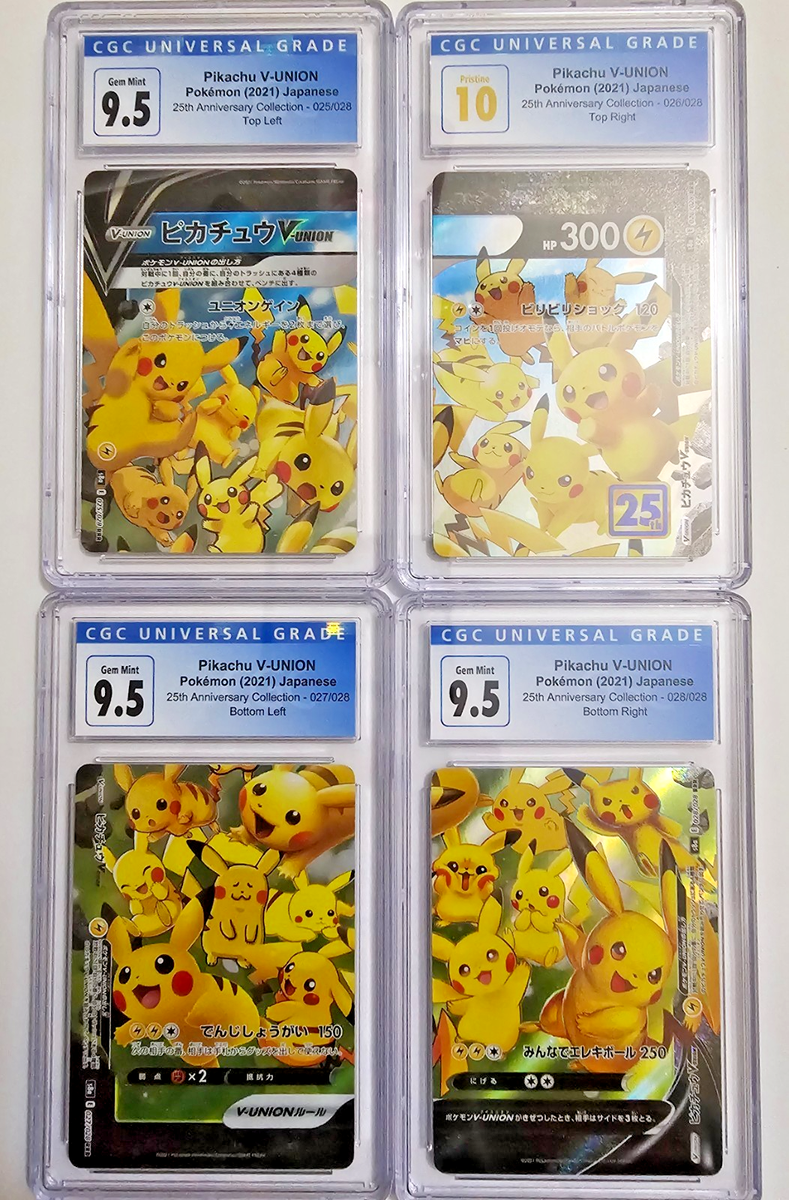 Pikachu V-UNION Set Sequential Grade POKEMON 25th Anniversary COLL