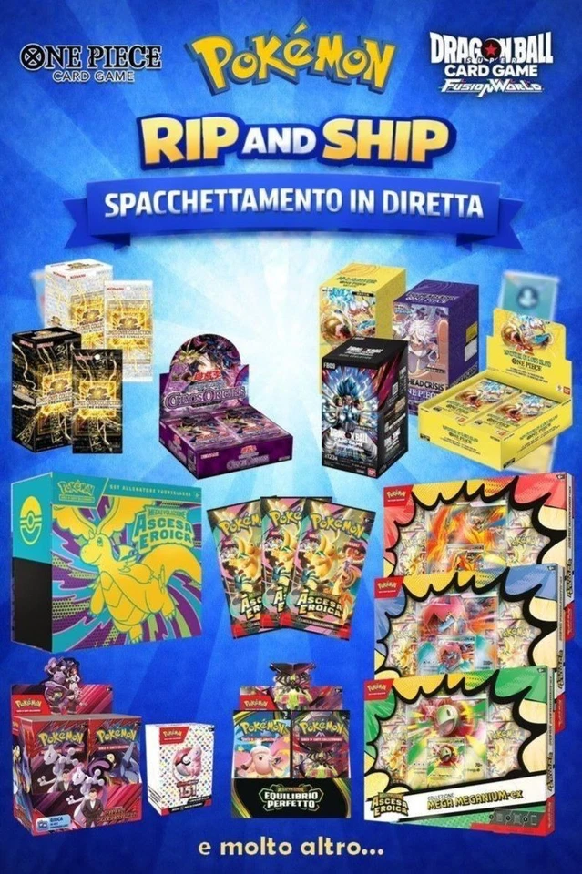 [LIVE] RIP & SHIP Pokemon, One Piece, Dragon Ball - Trova il PULL!