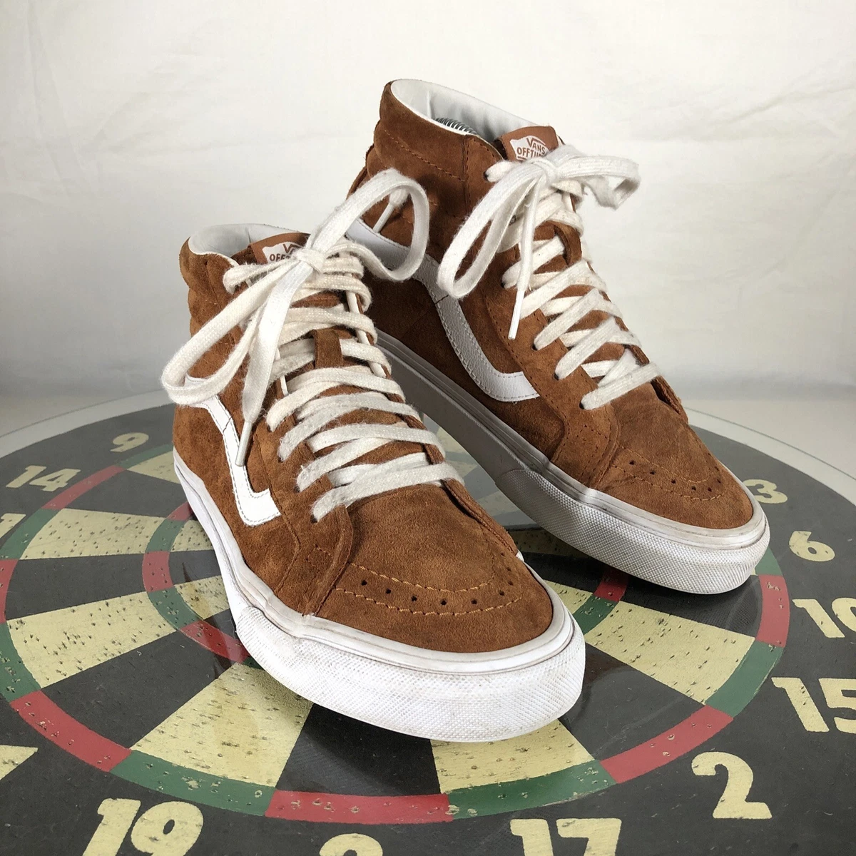 dateret Tvunget Ernæring Vans Sk8 Hi Lace Up Scotchgard Leather Brown Suede Shoe Sneaker Men 5.5  Women 7 | eBay