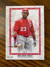 2022 Topps Rip NELSON CRUZ Ripped Base 83/99 Nationals