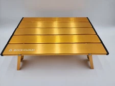 Rock Cloud Portable Beach Table Aluminum Camping Table, Yellow