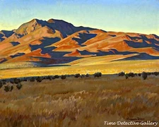 "Mountains in Sunset" by Maynard Dixon - American West Art Print