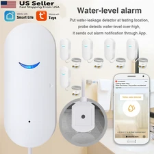 Smart WIFI Water Sensor Flood Leakage Detector Water Level Overflow Alarm Lot US