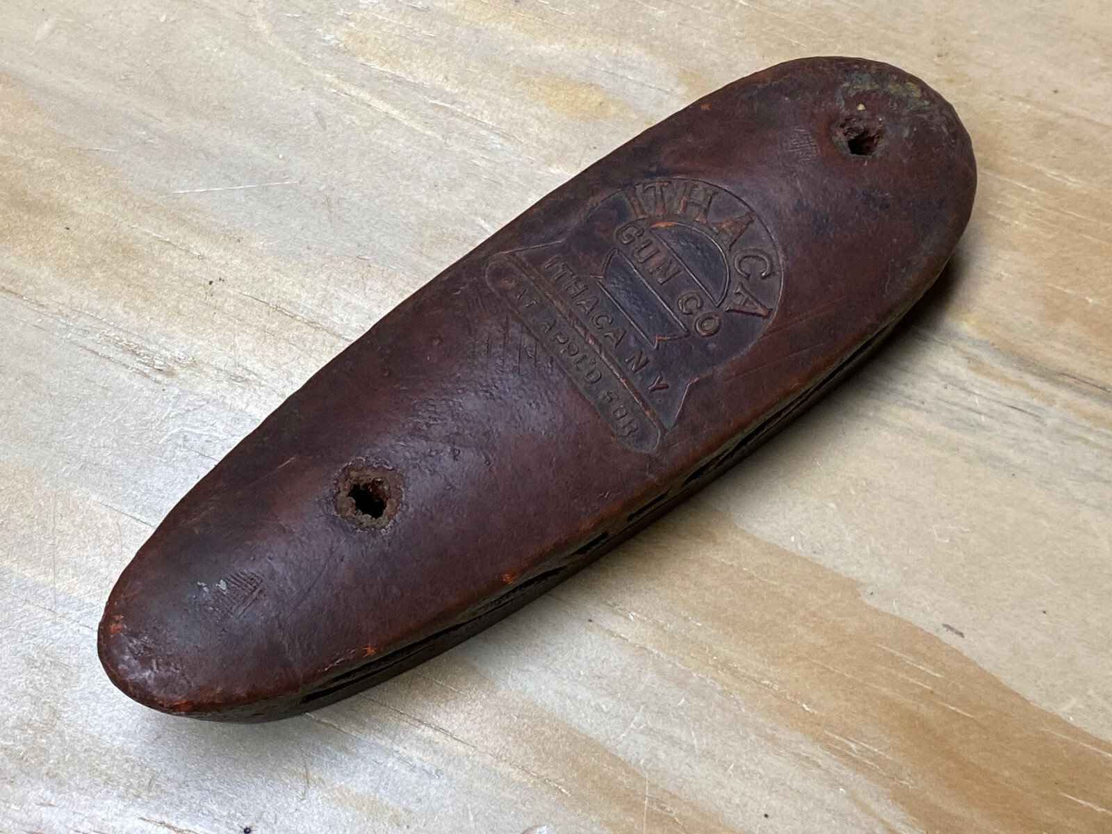 Original Ithaca 37 Stock Butt Recoil Pad Buttplate eBay
