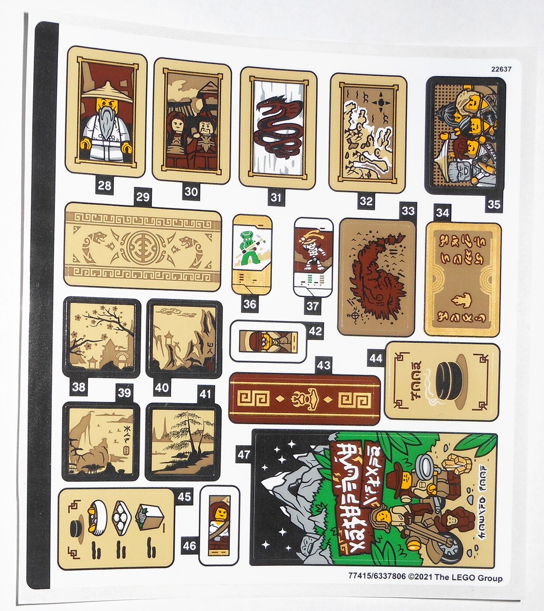 LEGO 71741 Ninjago City Gardens -- ALL 3 NEW STICKER SHEETS ONLY