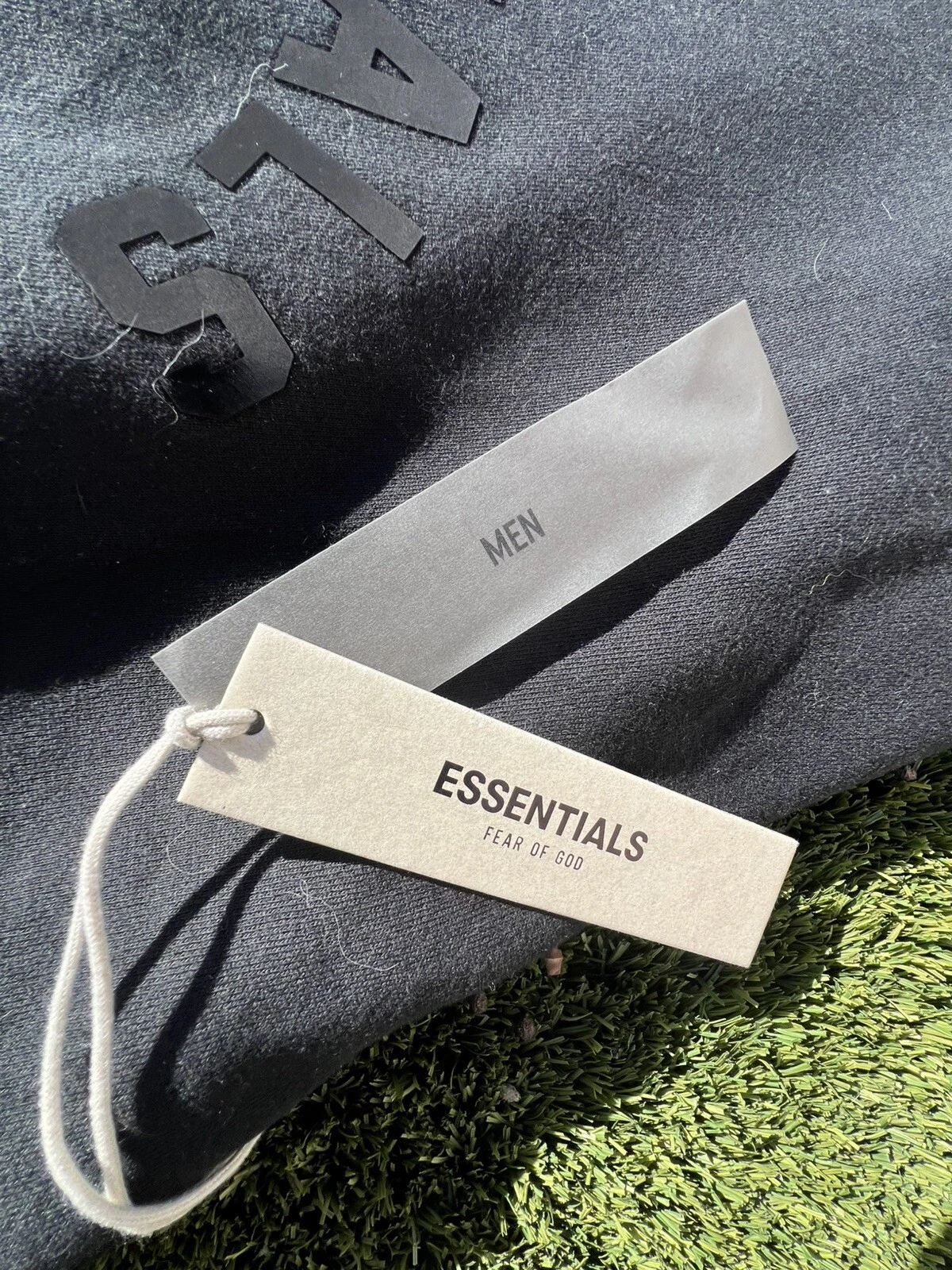 Felpa con cappuccio pullover elasticizzato nero Fear of God Essentials taglia XS uomo