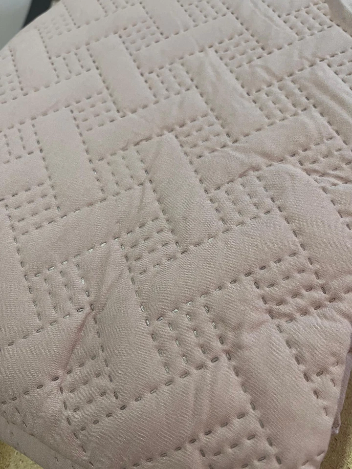 HOMELEVEL Tagesdecke Bettüberwurf Sofaüberwurf , Altrosa, 200 x 220cm, gesteppt - Bild 4 von 4