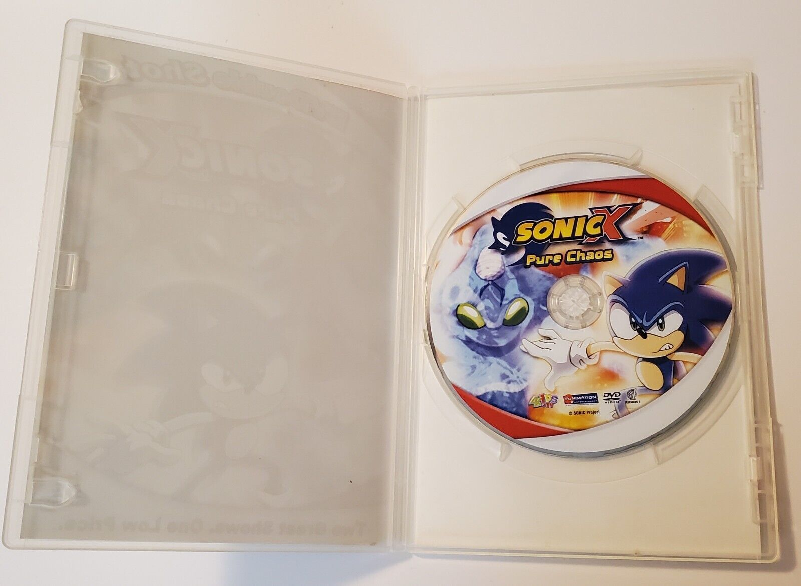 Lot of 2 Sonic X: Pure Chaos Emerald Chaos DVD Slim Cases