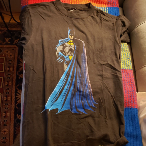 Vintage Batman T Shirt Cape - Afbeelding 1 van 2