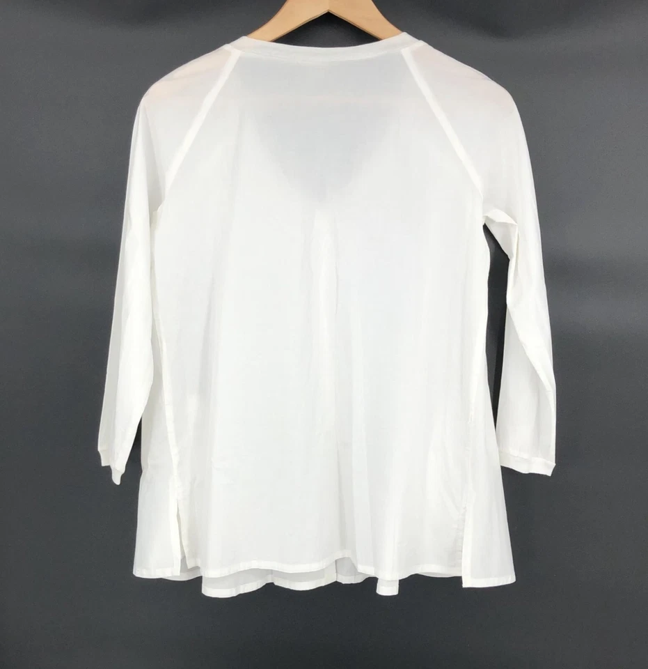 Kristensen Du Nord Womens Oversized Blouse Size 1/US Size 4 White Italy Coastal - Image 2 of 4
