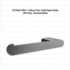 ICO Bath V4014 - Volkano Flow Toilet Paper Holder (RH Post) - Brushed Nickel