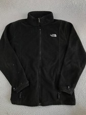 The North Face Jacket Youth XL Black Long Sleeve Full Zip Mock Neck Logo Girls