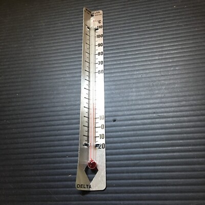 Vintage Delta Thermometer Wall Hanging -20  - 110   Size 5.75''L x1''W Made in USA