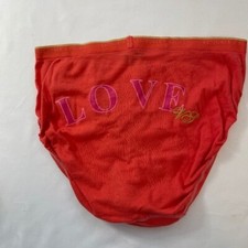 Victoria's Secret Panties M Hi Leg Briefs 100 Cotton Coral Vintage LOVE VS New