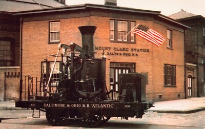 #ad Atlantic 1832 Baltimore amp; Ohio Transportation Museum Maryland Vtg Postcard CP349 $3.95