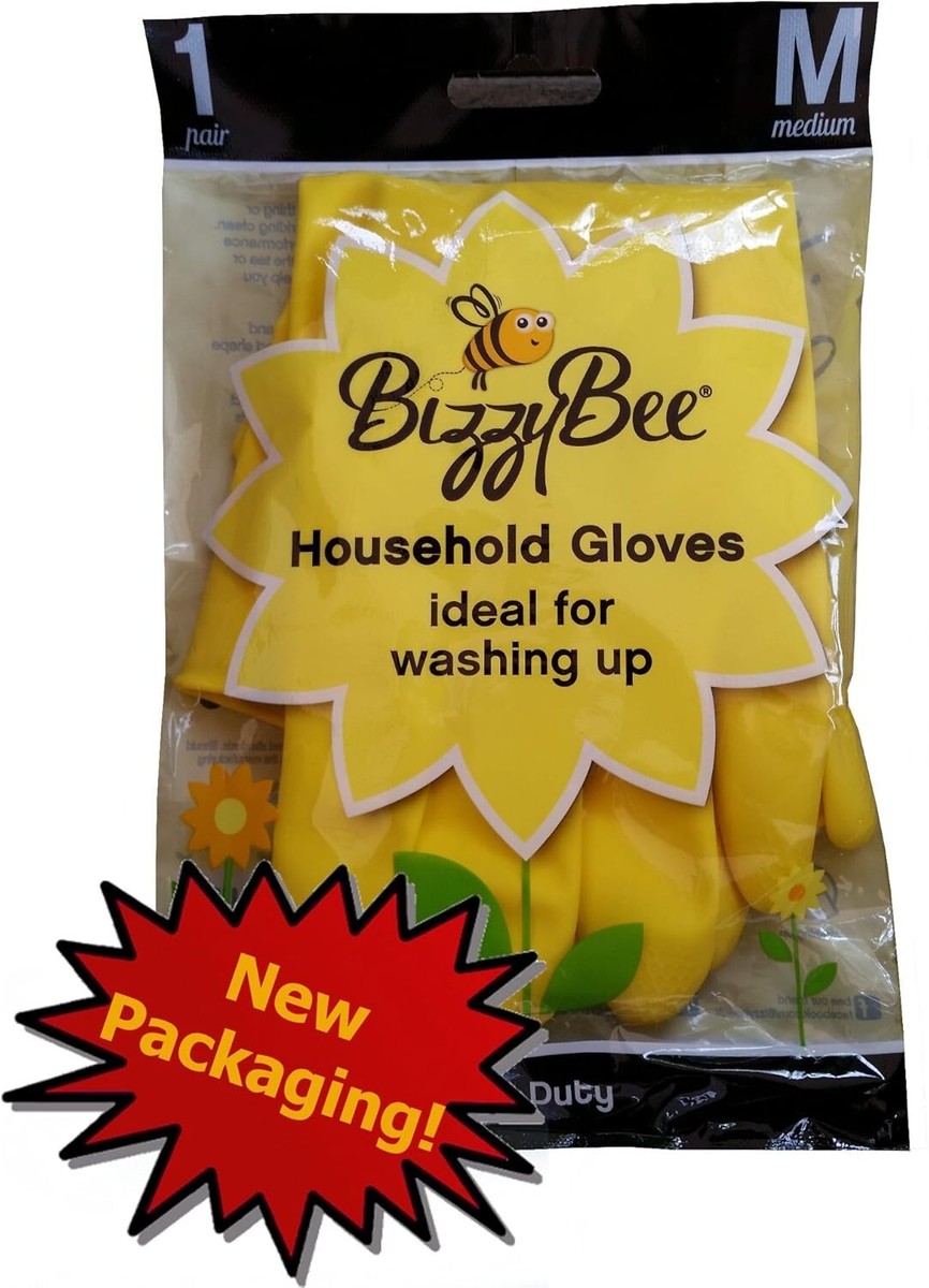 BizzyBee Household Gloves Medium- 0999-M UK