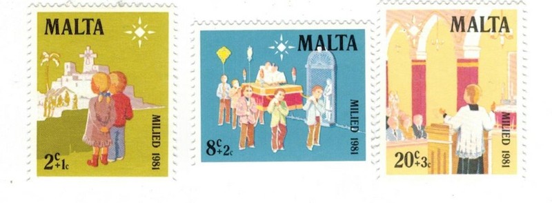 VINTAGE CLASSICS - Malta B42-4 - Christmas 1981 - Set of 3 - MNH