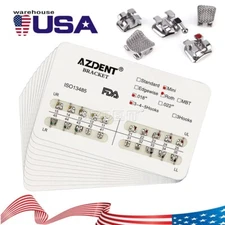10 Packs Dental Orthodontic Brackets Braces Metal Mini Roth.018 Hooks 345 AZDENT
