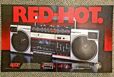 1985 GE Boombox Ghetto Blaster 3-6210 Print Ad Advertisement 20"x10" 2-Page