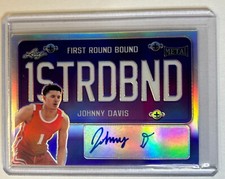 2022 Leaf Metal Basketball 1st Round Bound Purple Rainbow Auto Johnny Davis /30