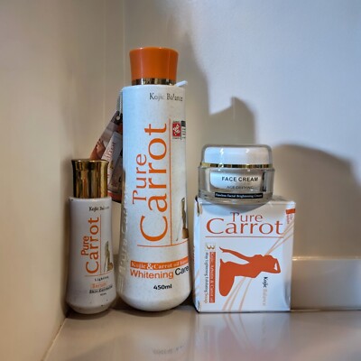 Pure Carrot Kojic Balance Whitening Lotion 450ml & Soap 190g, Serum, Face Cream