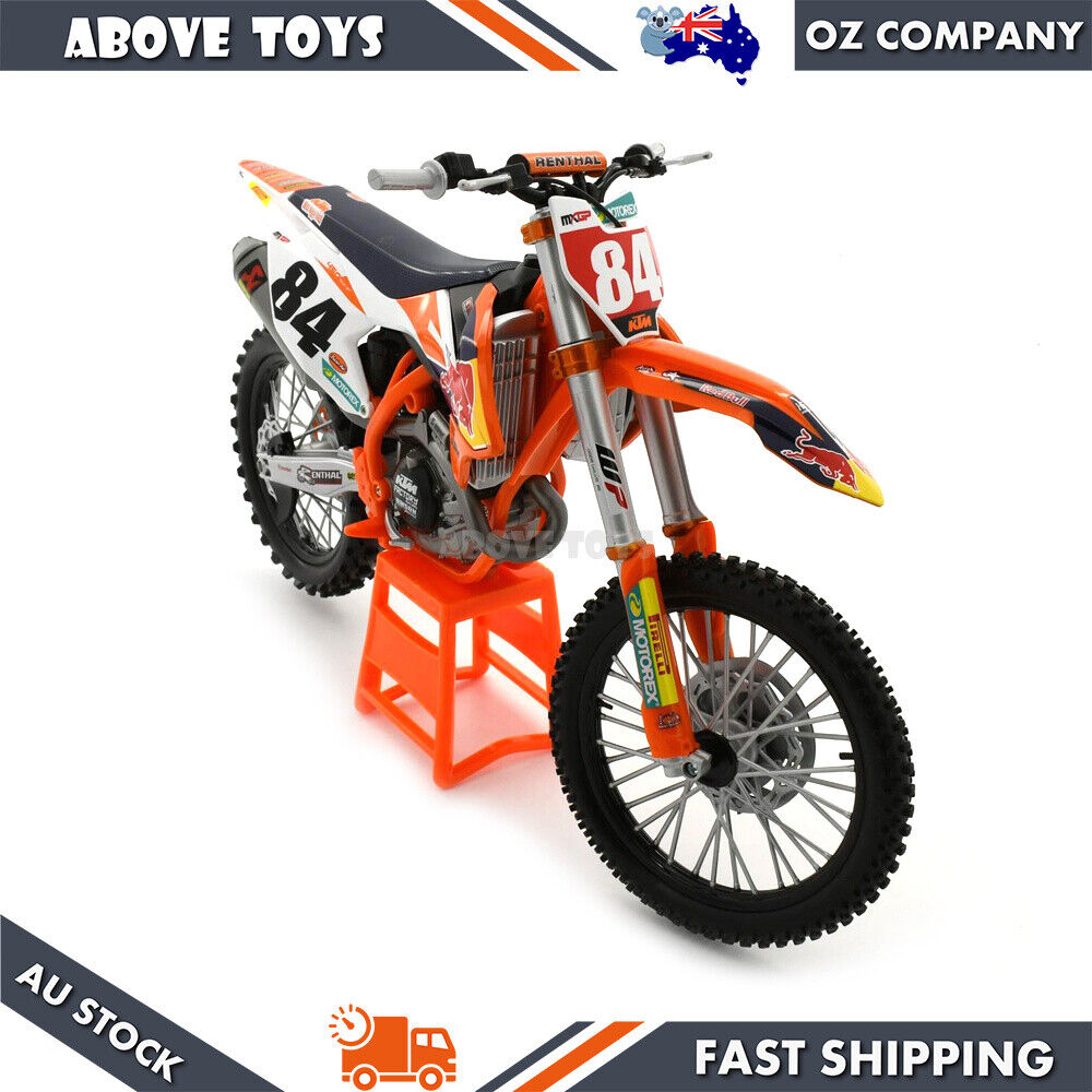 Miniatura MOTO KTM SUPERBIKE 450 SX 450 2018 RED BULL 1/6 Maisto, Laranja