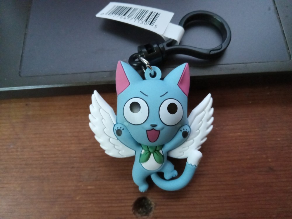 Fairy Tail Series 1 Figural Bag Clip 3 Inch Happy