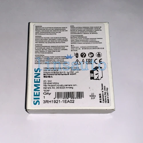 ONE NEW SIEMENS 3RH1921-1EA02 auxiliary contact 3RH1 921-1EA02