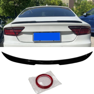 Rear Spoiler AUDI A7 2012-2018 Glossy Black ABS Plastic AutoVision
