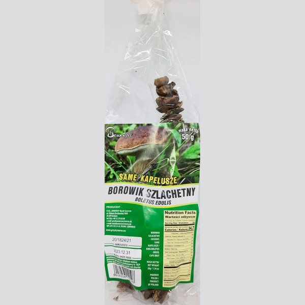 Cuerda de tapas enteras de setas secas Seweryn 50 gr / 1,76 oz de Polonia