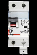 TENBY 32 AMP CURVE B 6kA 30mA DOUBLE POLE RCBO TYPE AC RB632