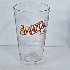 Aviator Ales Beer Pint Glass 16oz 5 7/8" Tall