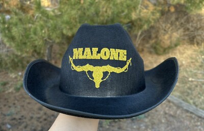 Custom Post Malone Pour Me A Drink Country Merch Tour Black Cowboy Hat