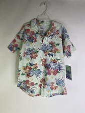 Disney Lilo and Stitch Collared Shirt Shorts Hawaiian Floral Outfit Set Boys 4T