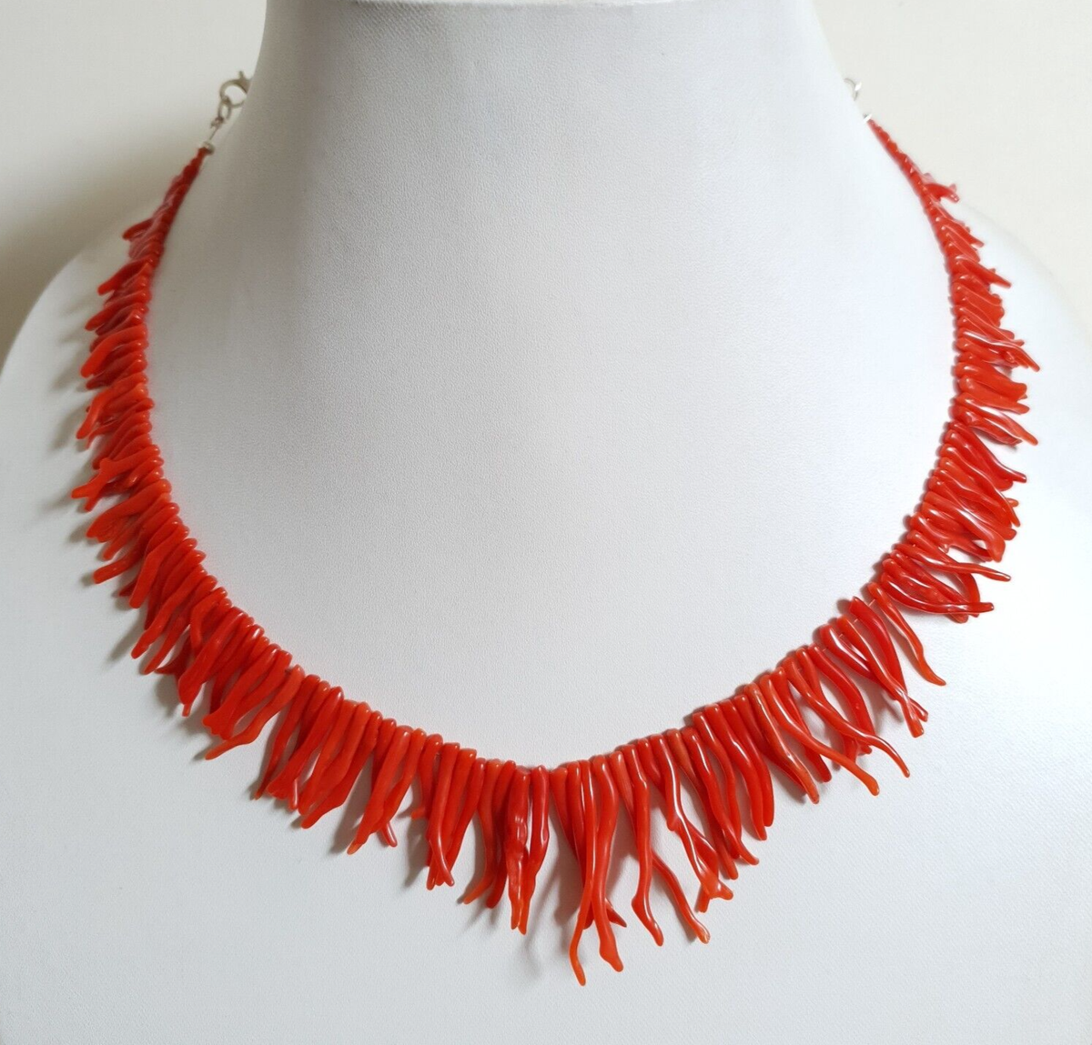 Pendentif Corail Rouge Naturel Plaqué Or Corail Fait Main Bijoux Vintage