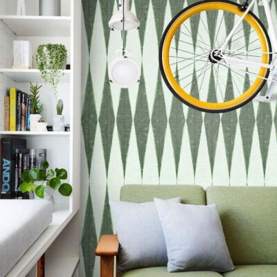 Ökologische Chevron Tapete Aus Papier Made In Italy