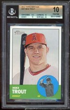 Mike Trout Card 2012 Topps Heritage #207 (PRISTINE) BGS 10