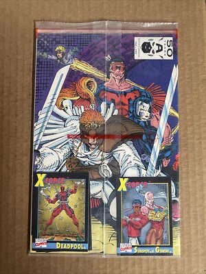 marvel frame 15P 【美品】購入特典あり X-FORCE #1 POLYBAGGED ERROR DEADPOOL + SUNSPOT GIDEON TRADING CARD