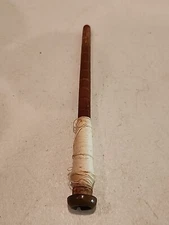 Antique Spool Wooden 8.25" with Thread  Spindle Bobbin Farmhouse Decor