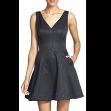 Erin Erin Fetherston Veronica Back Bow Jacquard Fit Flare Party Dress Size 4