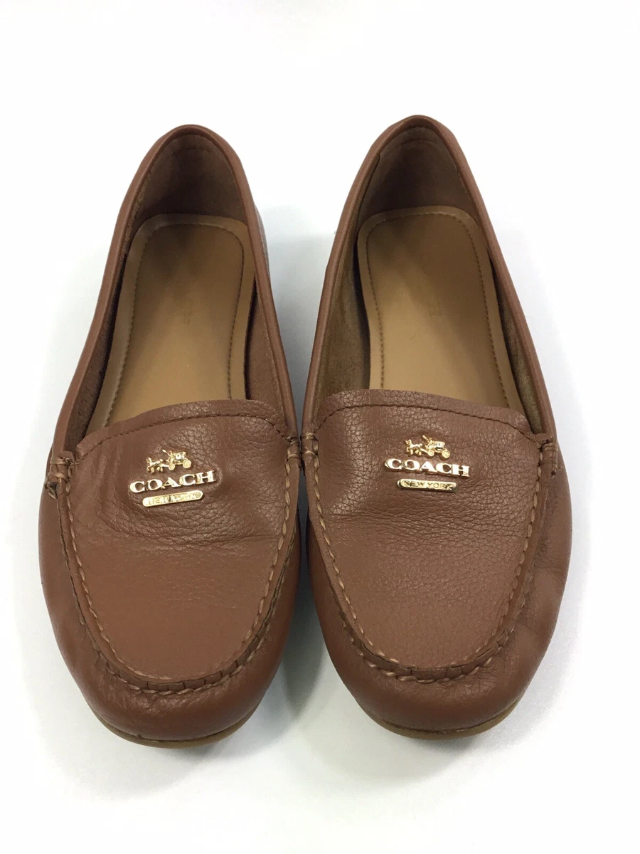 coach brown loafers