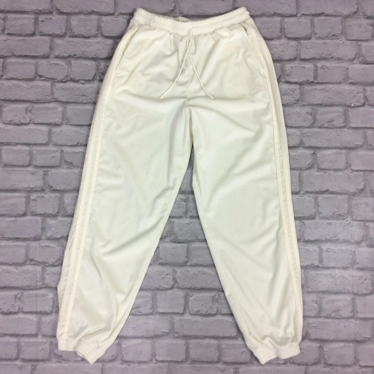ADIDAS ORIGINALS CORDUROY JOGGERS WOMENS OFF WHITE CREAM CORD PANTS RRP 55 A