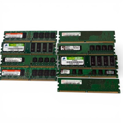 Vintage Lot of Desktop RAM 256MB, 512MB & 1GB Corsair, Hynix, Kingston 9 Modules