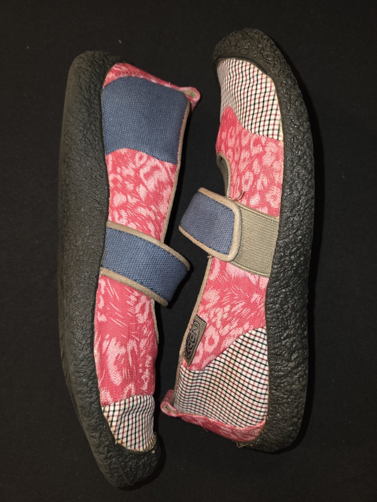 Scarpe Mary Jane Keen Harvest rosa blu a quadri ~ da donna taglia 9 US 39 5 EU