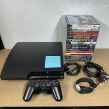 Sony PlayStation 3 Slim 120GB CECH-2503B - Fully Tested Working - 15 Games Inc